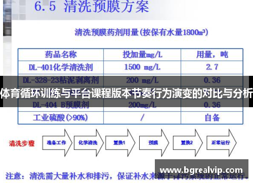 体育循环训练与平台课程版本节奏行为演变的对比与分析